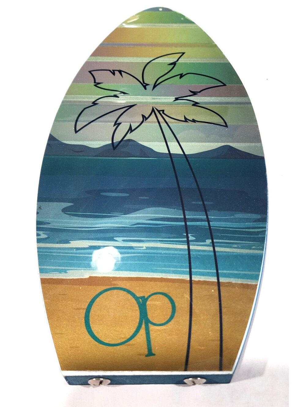 Ocean Pacific Op Vintage Decorative Surfboard Wall Plaque Beach Sign Art 15x7